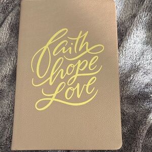 Rose Gold Leatherette Journal with Gold Script